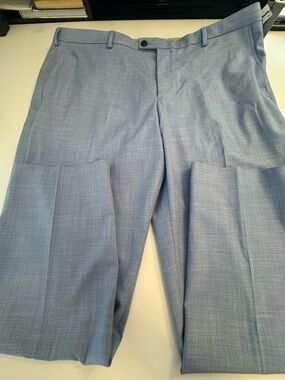 Perry Ellis Light Blue Textured Dress Pants